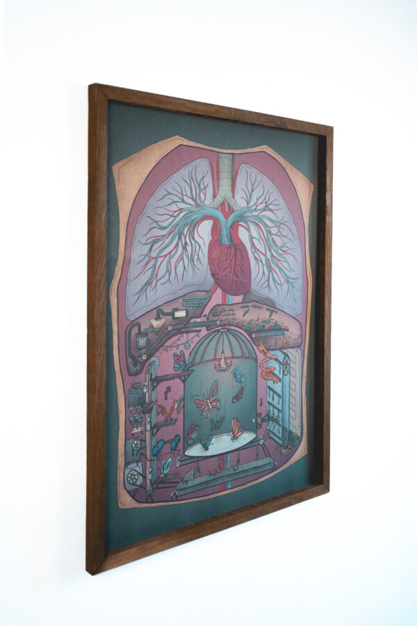 Butterflies in the Stomach Machine print 84x60cm inkl. wooden frame – Bild 3